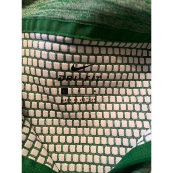 Nike Women's Heathered Green 1/4 Zip Pullover Active Wear Sweatshirt Size L Oreg - Picture 3 of 16